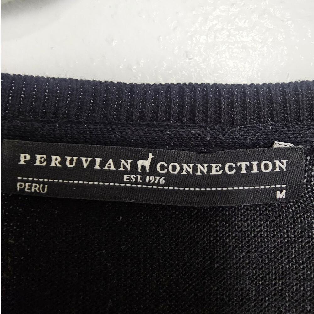 Peruvian Connection Womens Pullover V-Neck Sweater Size M Classic Minimalist - Picture 6 of 8